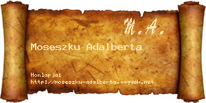 Moseszku Adalberta névjegykártya